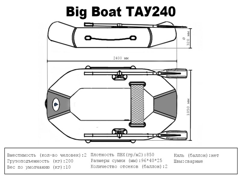 Лодка Big Boat ТАУ240